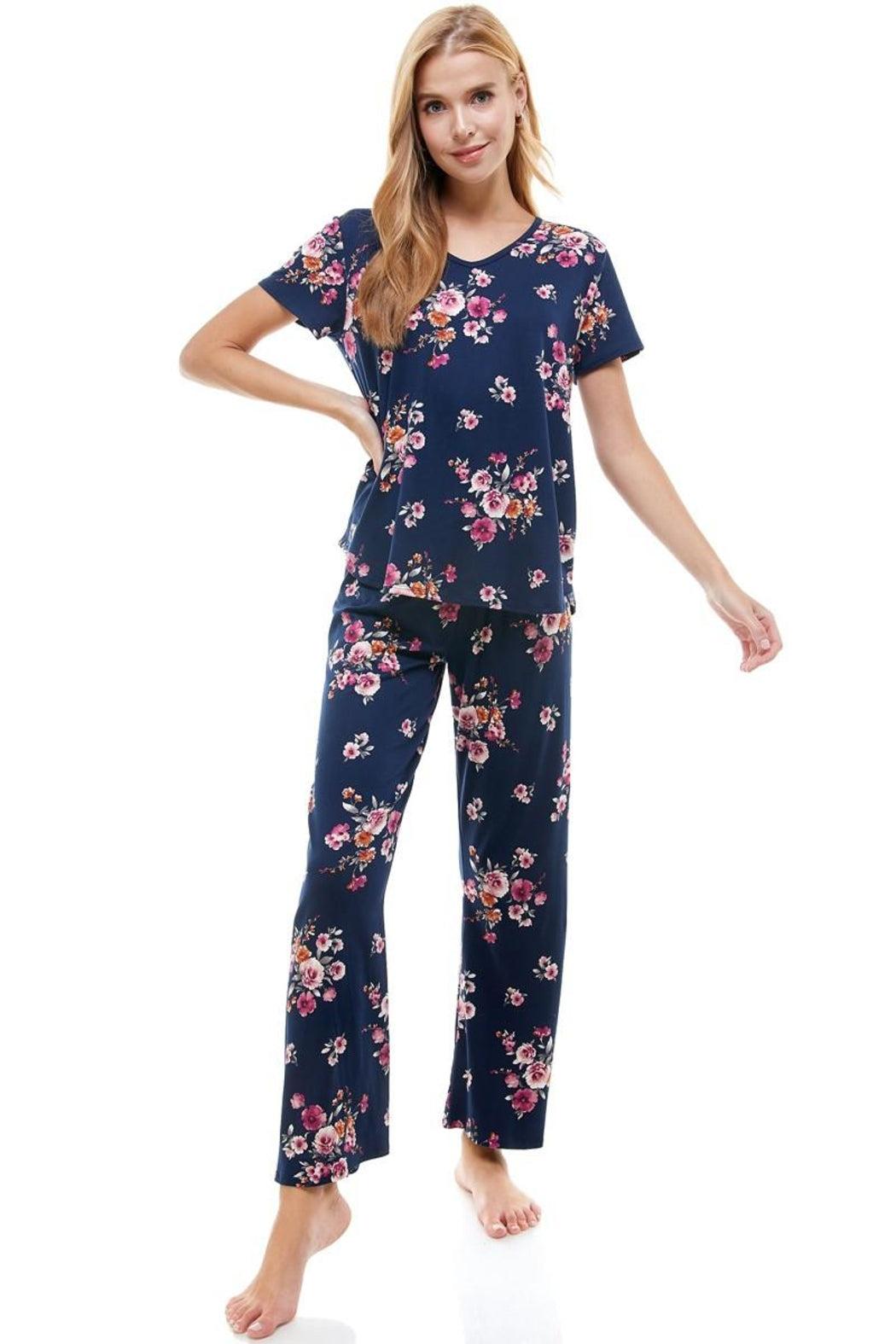 Lounge Wear Set Short Sleeve & Pants Matching Sets Product Image