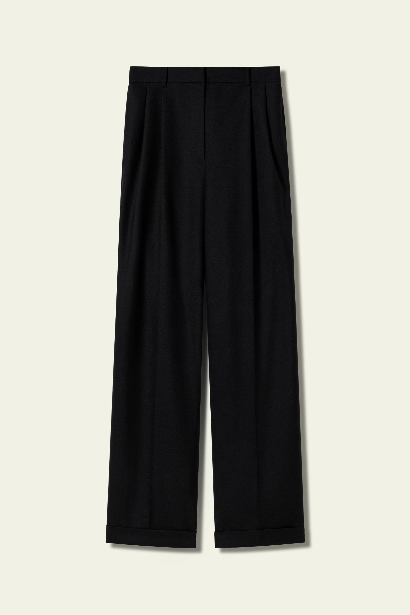 Wool-Silk Straight Leg Pants Product Image