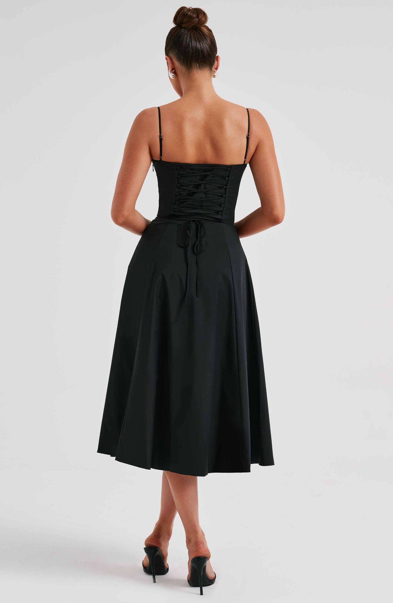 Deanna Midi Dress - Black Product Image