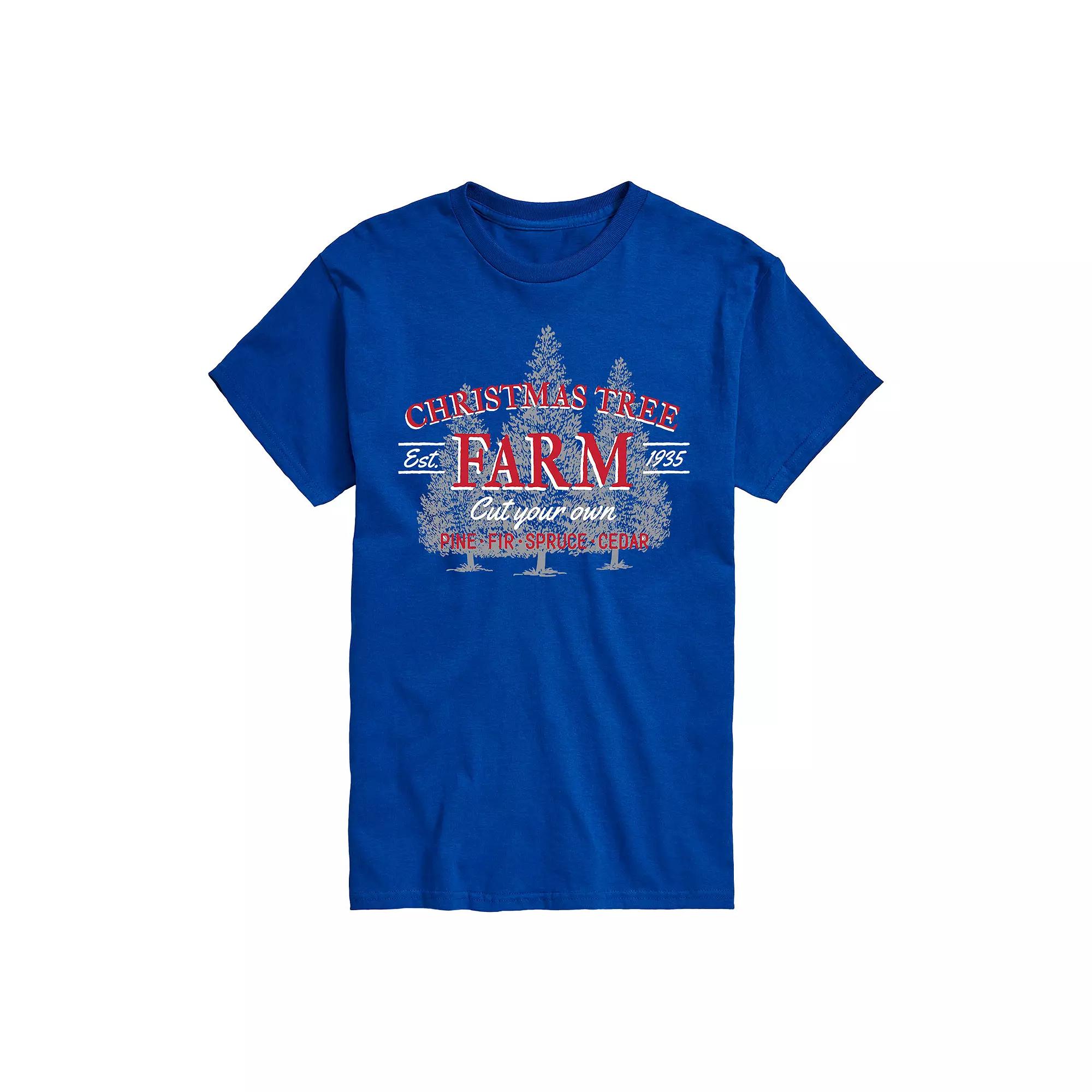 Men's Christmas Tree Farm Sign Tee,  Product Image