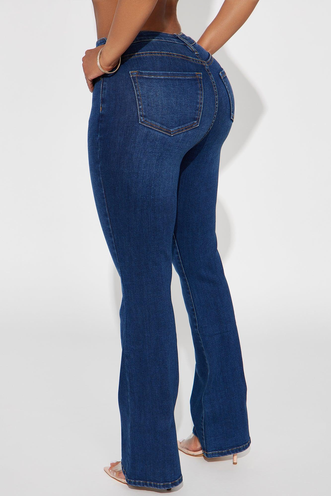 Petite Affair Of The Flare Stretch Jeans - Dark Wash Product Image