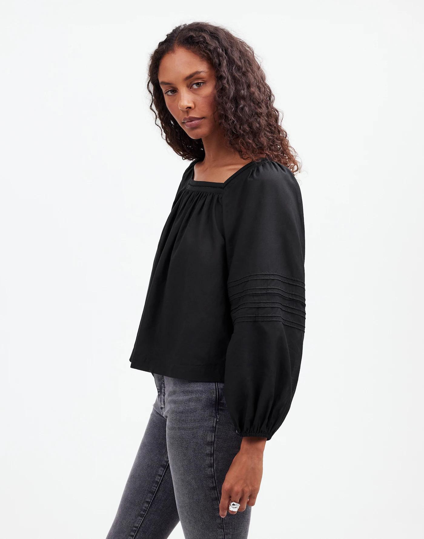 Square-Neck Long-Sleeve Top Product Image