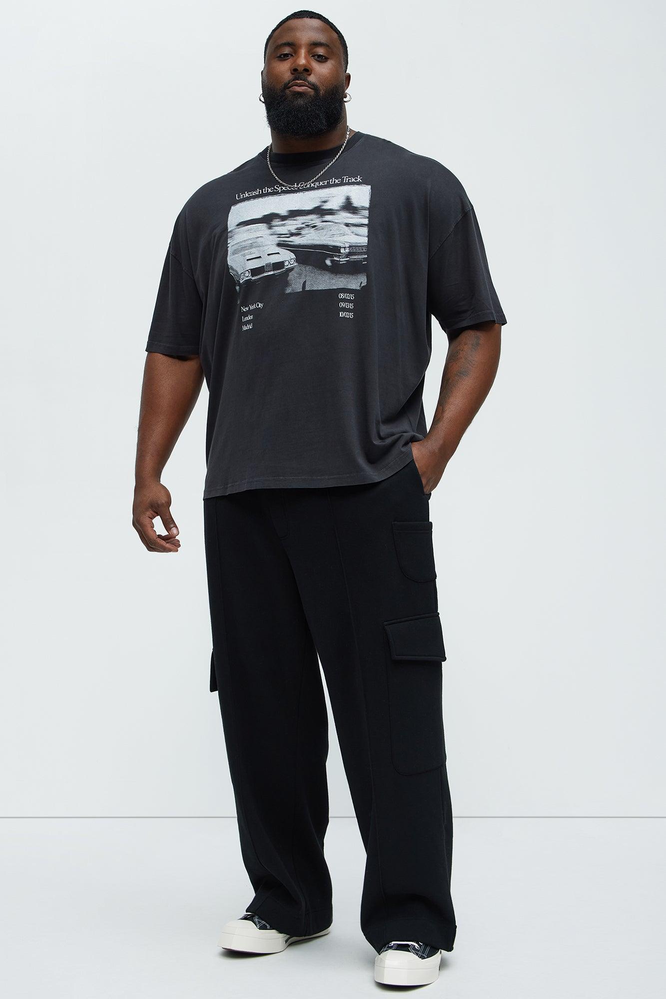 Unleash The Speed Oversized Short Sleeve Tee - Black Product Image