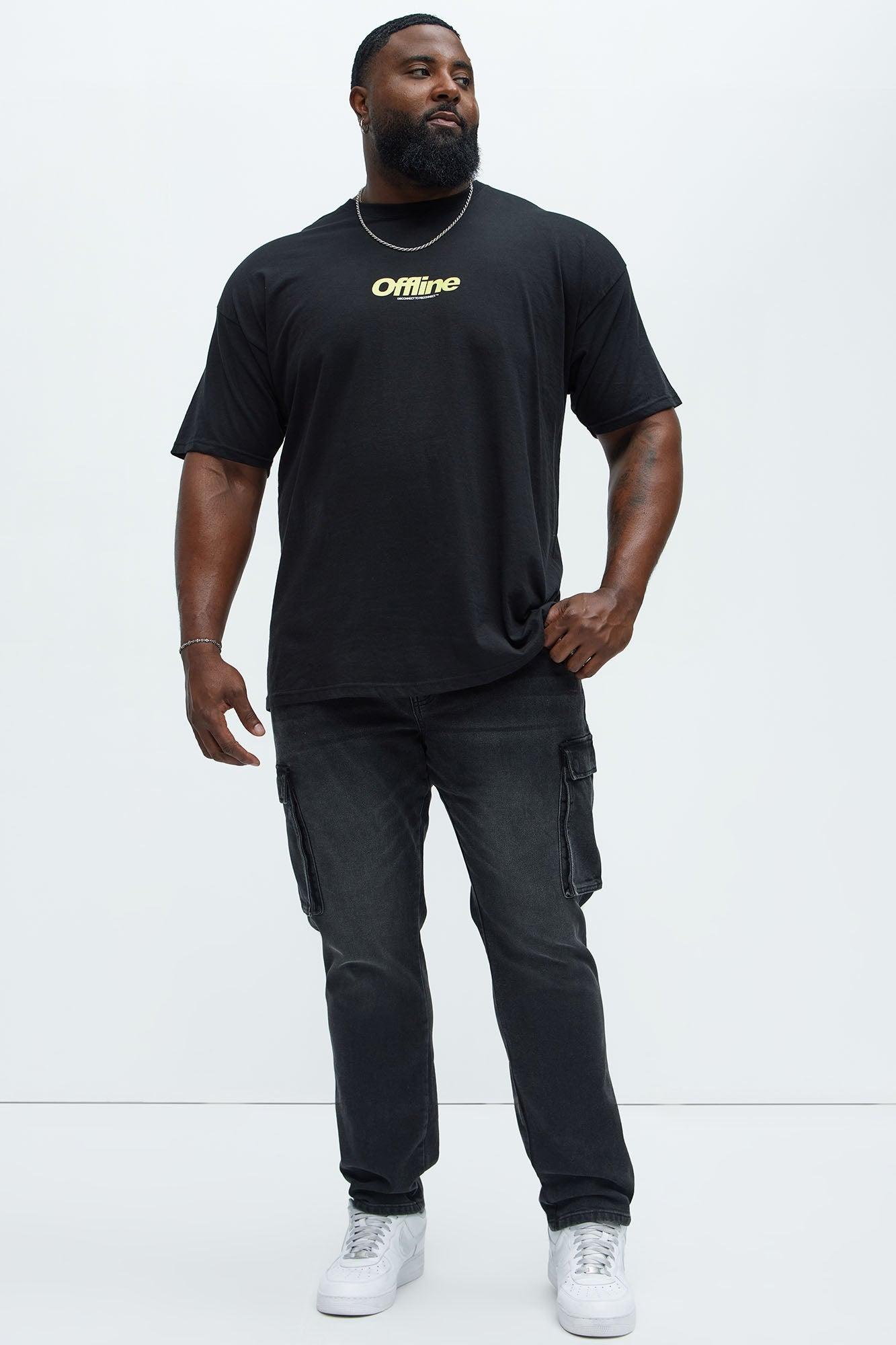 Classic Slim Cargo Jeans - Black Wash Product Image