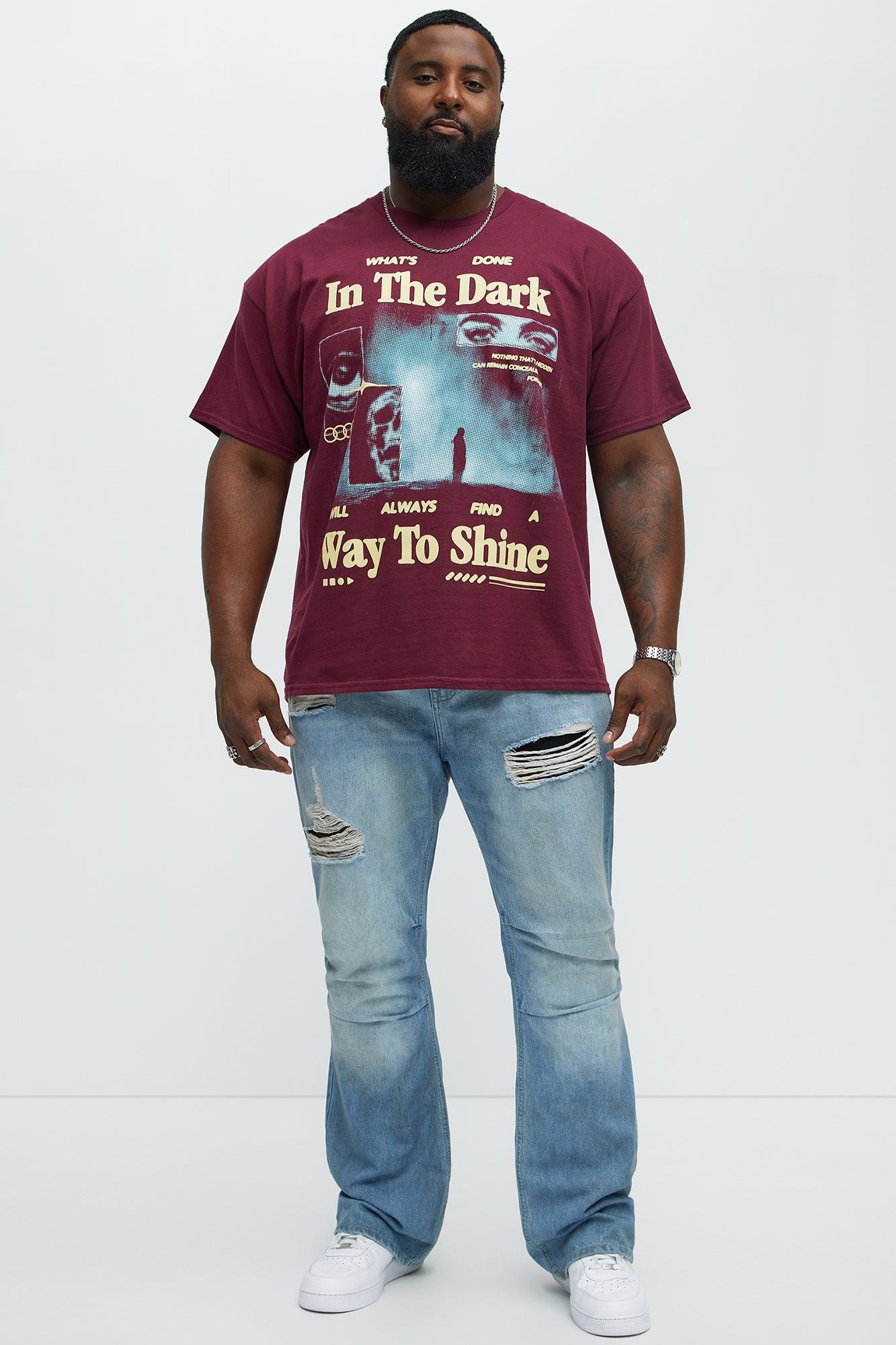 In The Dark Way To Shine Short Sleeve Tee - Burgundy Male Product Image