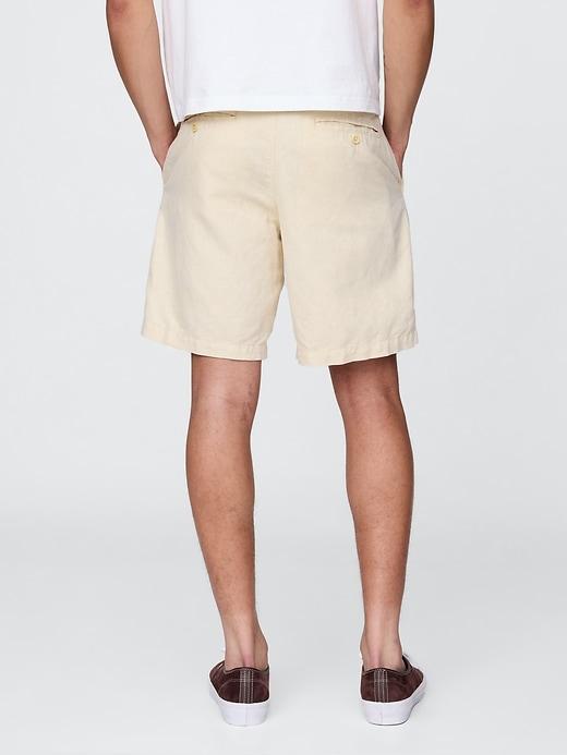 8" Linen-Cotton Shorts Product Image