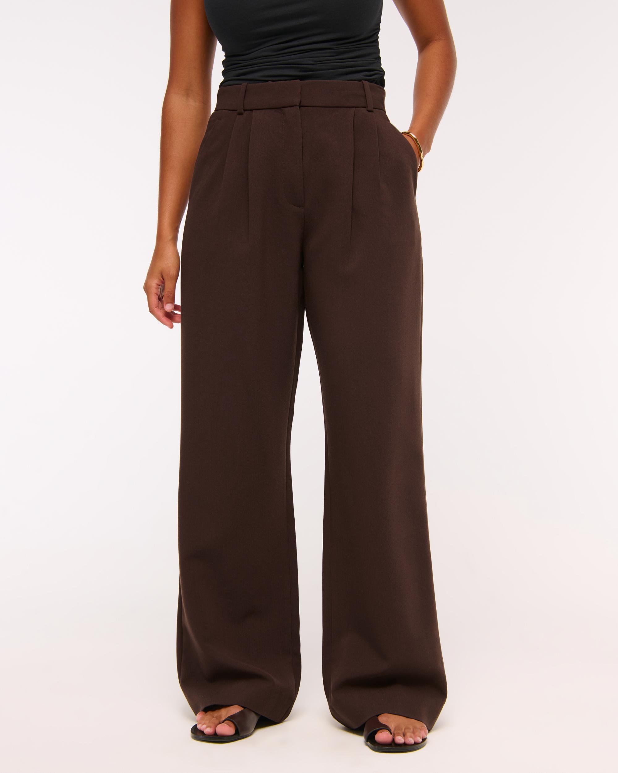 Curve Love A&F Sloane Tailored Wide Leg Pant Product Image