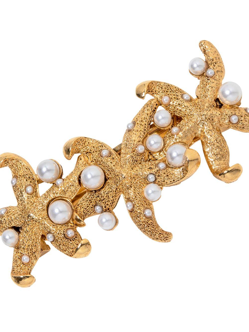 Thalassa pearl embellished filigree barrette Product Image