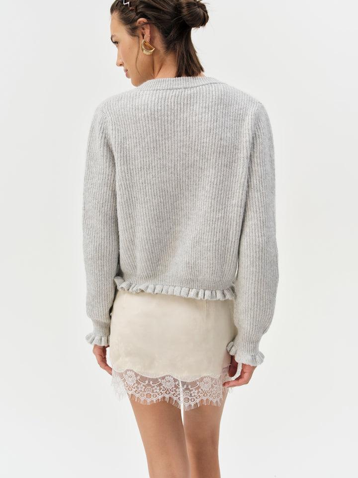 Mia Soft Knit Cardigan — Grey Product Image
