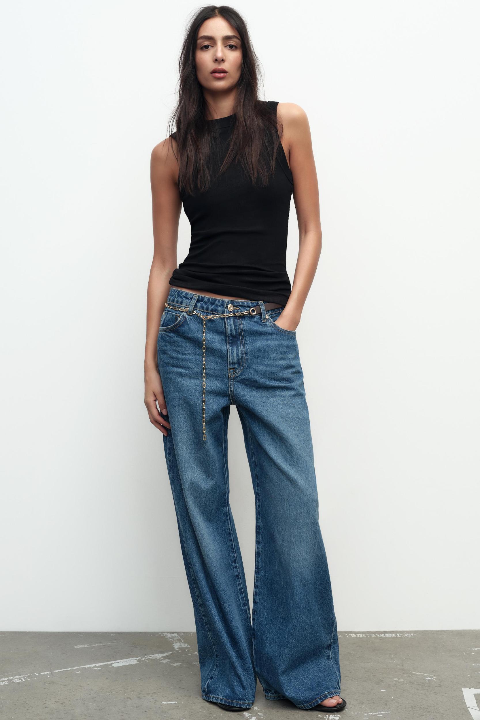 Z1975 WIDE LEG CHAIN BELT JEANS Product Image