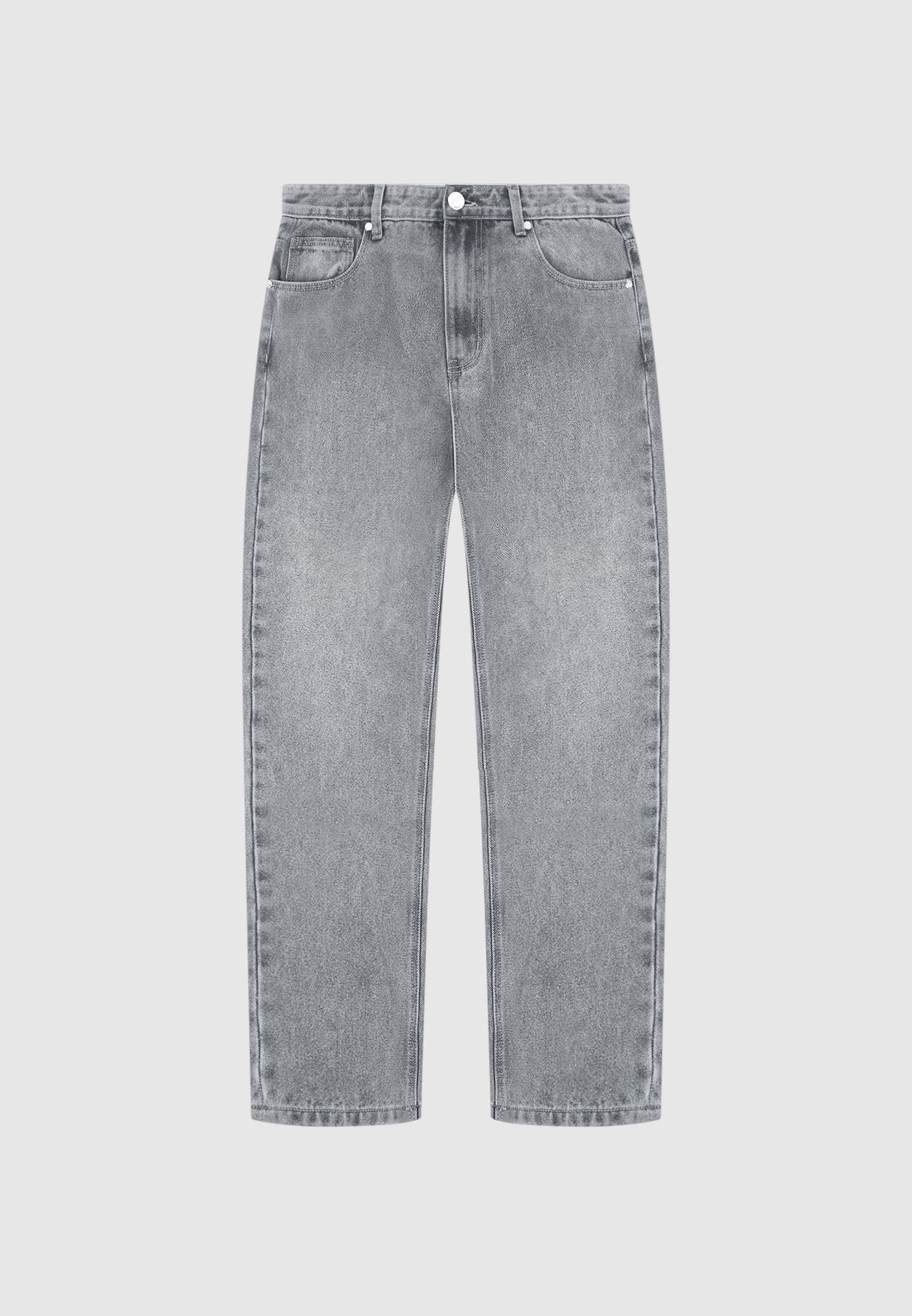Regular Fit Jeans - Washed Grey Male Product Image