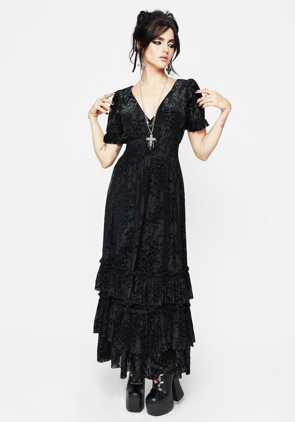 Lilias Devoré Tiered Maxi Dress Product Image