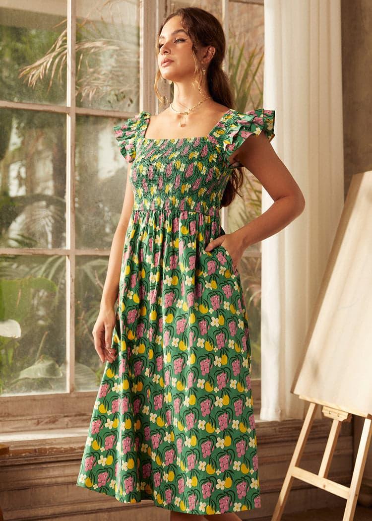 Flair and Square Babydoll Dress Product Image