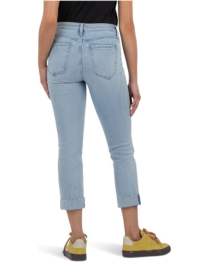 Amy Crop Straight Leg- Roll Up Fray Princess Seam Product Image