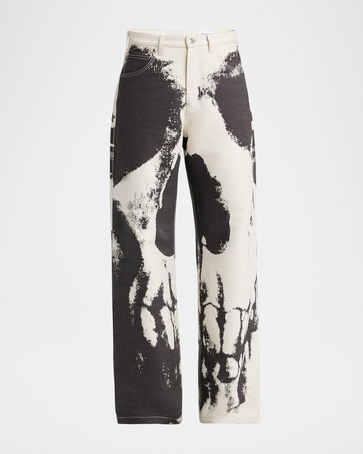 Mens Skull Paint Carpenter Jeans Product Image