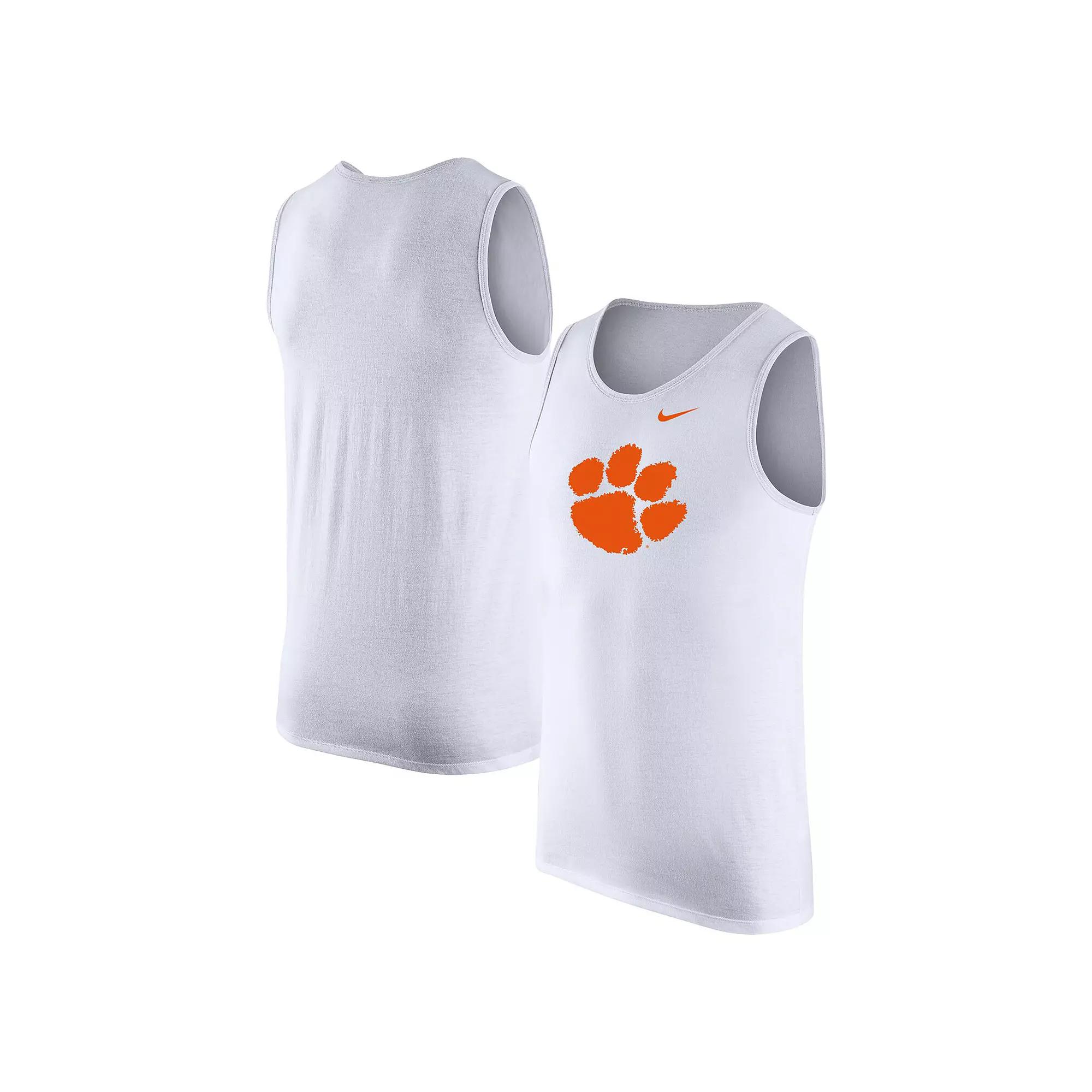 Men's Nike White Clemson Tigers Tank Top,  Product Image