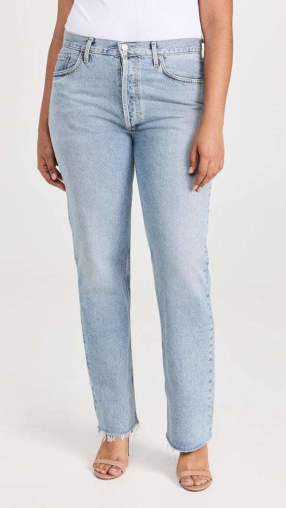 AGOLDE Lana Mid Rise Straight Jeans Product Image