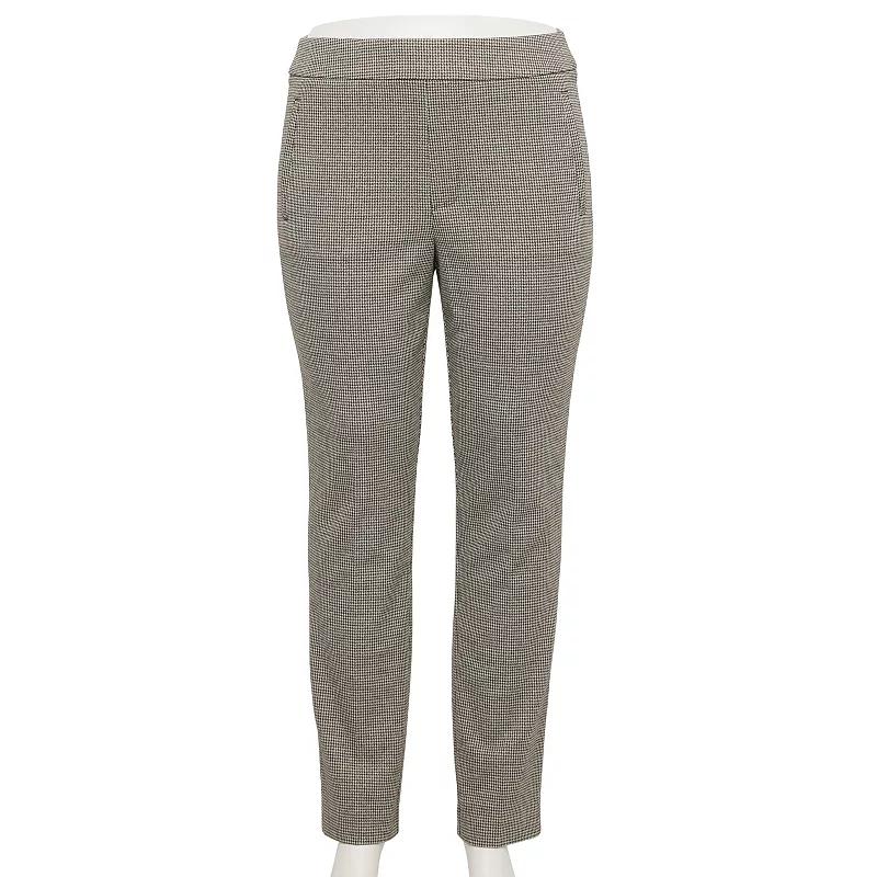 Plus Size Croft & Barrow® Ponte Classic Straight Pants, Women's, Size: 2XL, Bw Star Tweed Product Image
