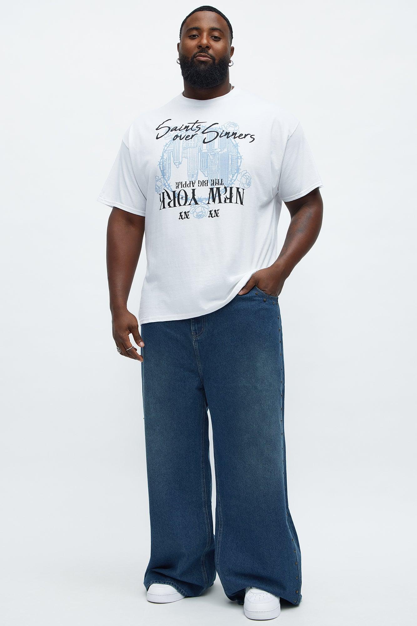 Saints And Sinners NYC Oversized Short Sleeve Tee - White Male Product Image