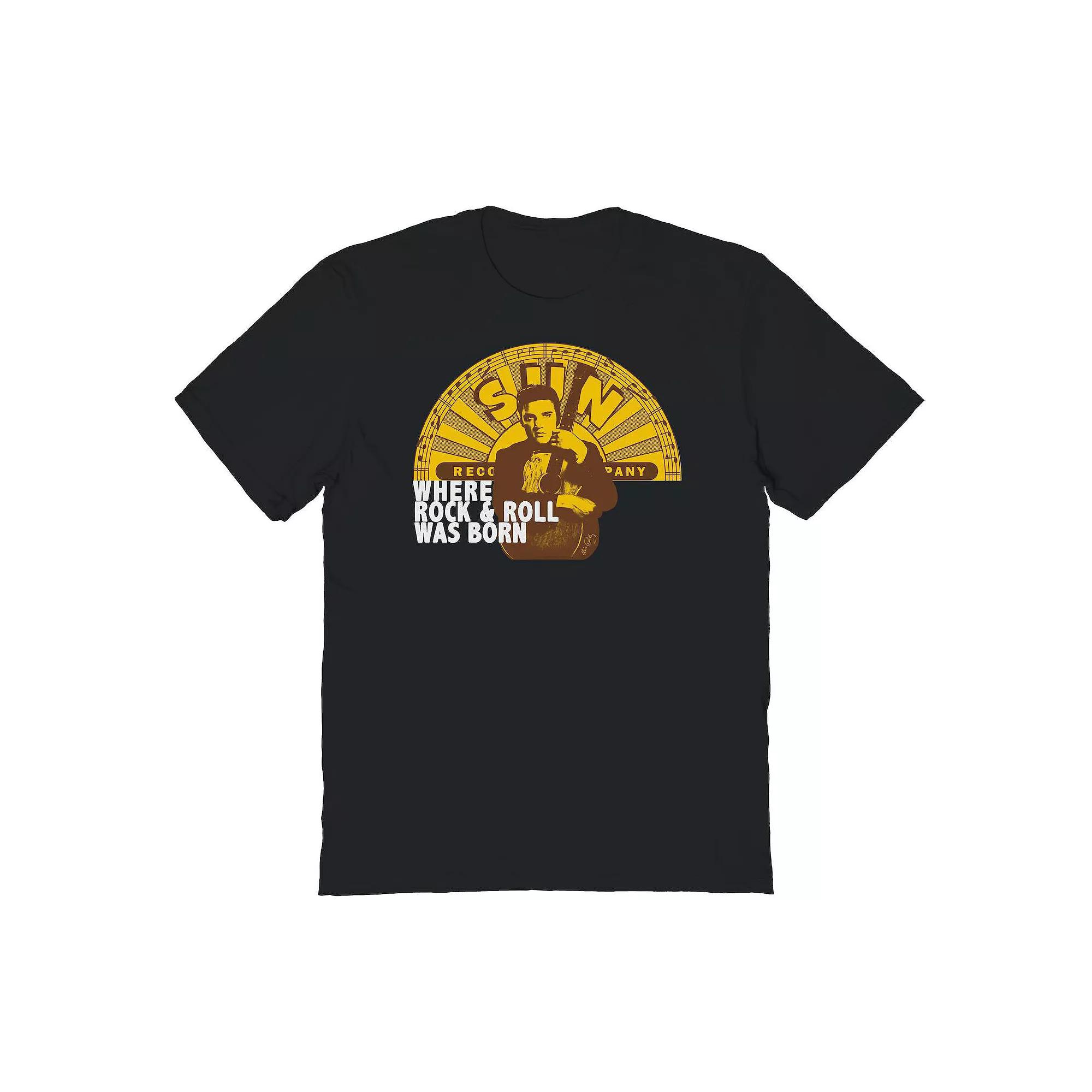 Men's Sun Records X Elvis Rock & Roll Graphic Tee, Size: Large, Gold Product Image