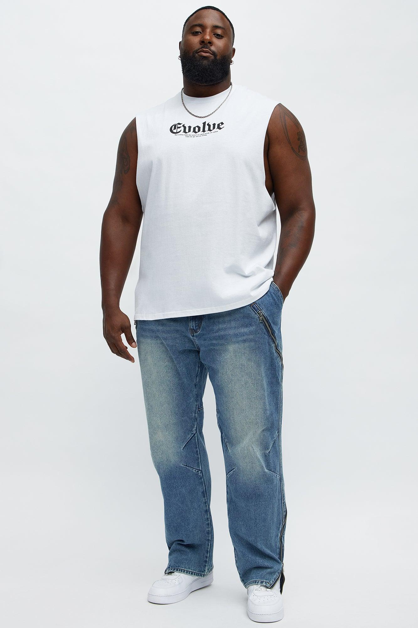 Evolve And Grow Muscle Tee - White Product Image