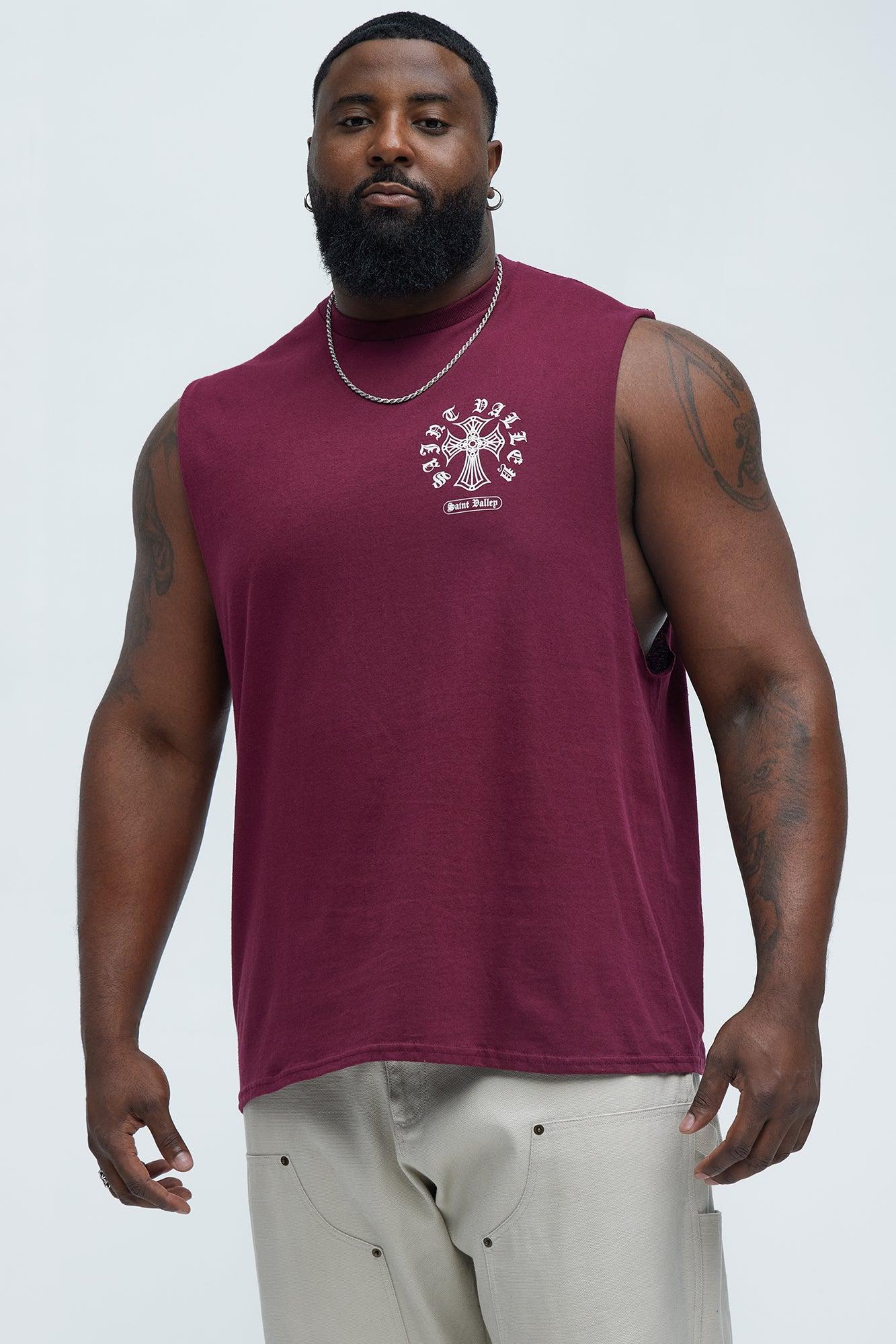 Saint Valley Muscle Tee - Burgundy Product Image