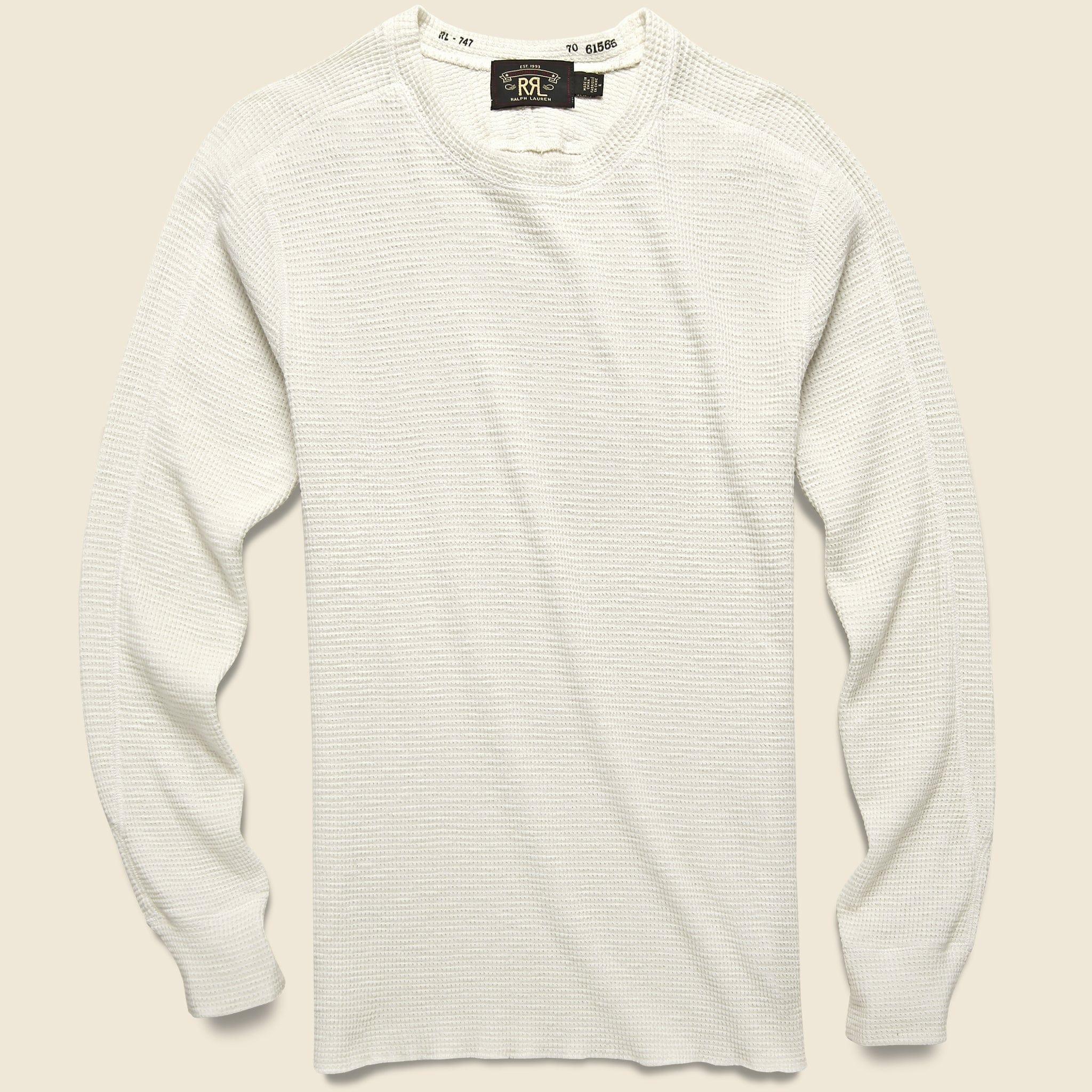 Waffle Crewneck - Paper White Product Image
