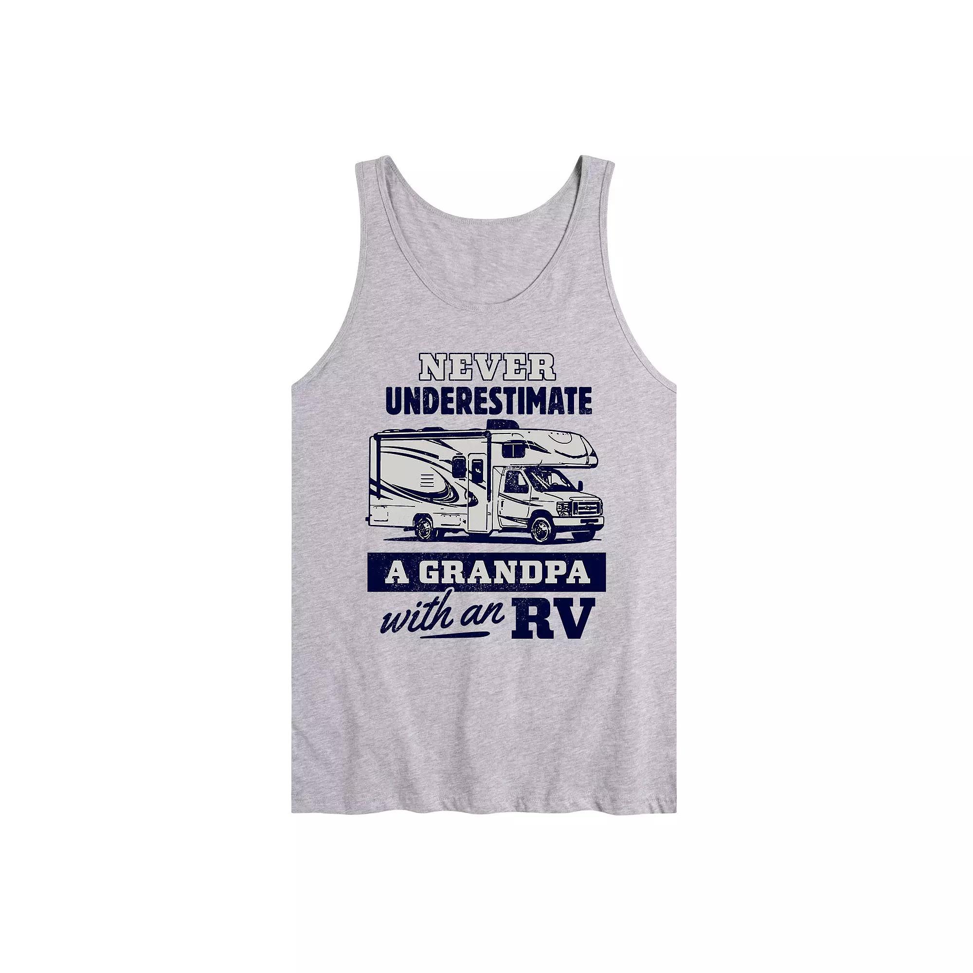 Men's Never Underestimate Grandpa Tank Top,  Product Image