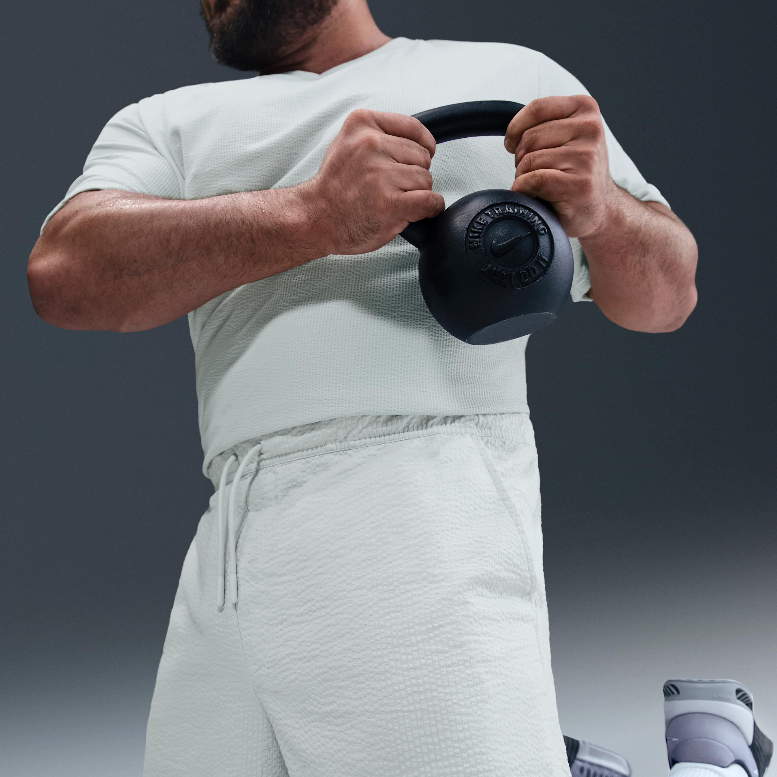 Nike Mens Unlimited Dri-FIT 5 Unlined Seersucker Versatile Shorts | HJ4091-025 Product Image