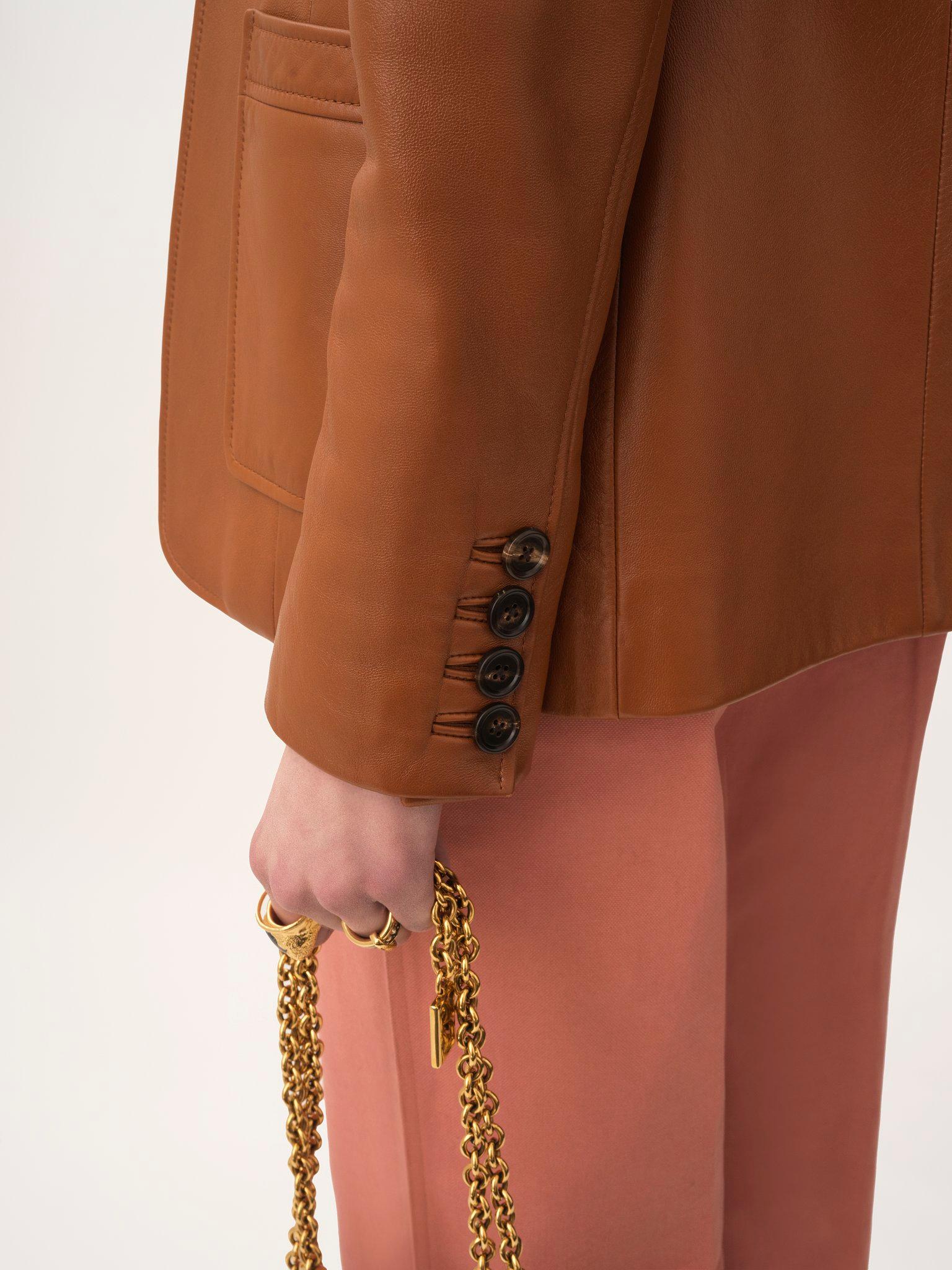 Tailored jacket in leather Product Image