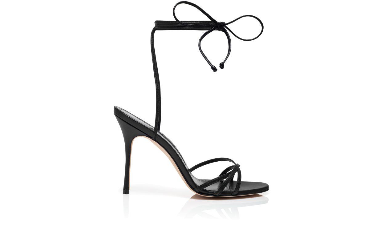 LEVA Black Nappa Leather Sandals Product Image