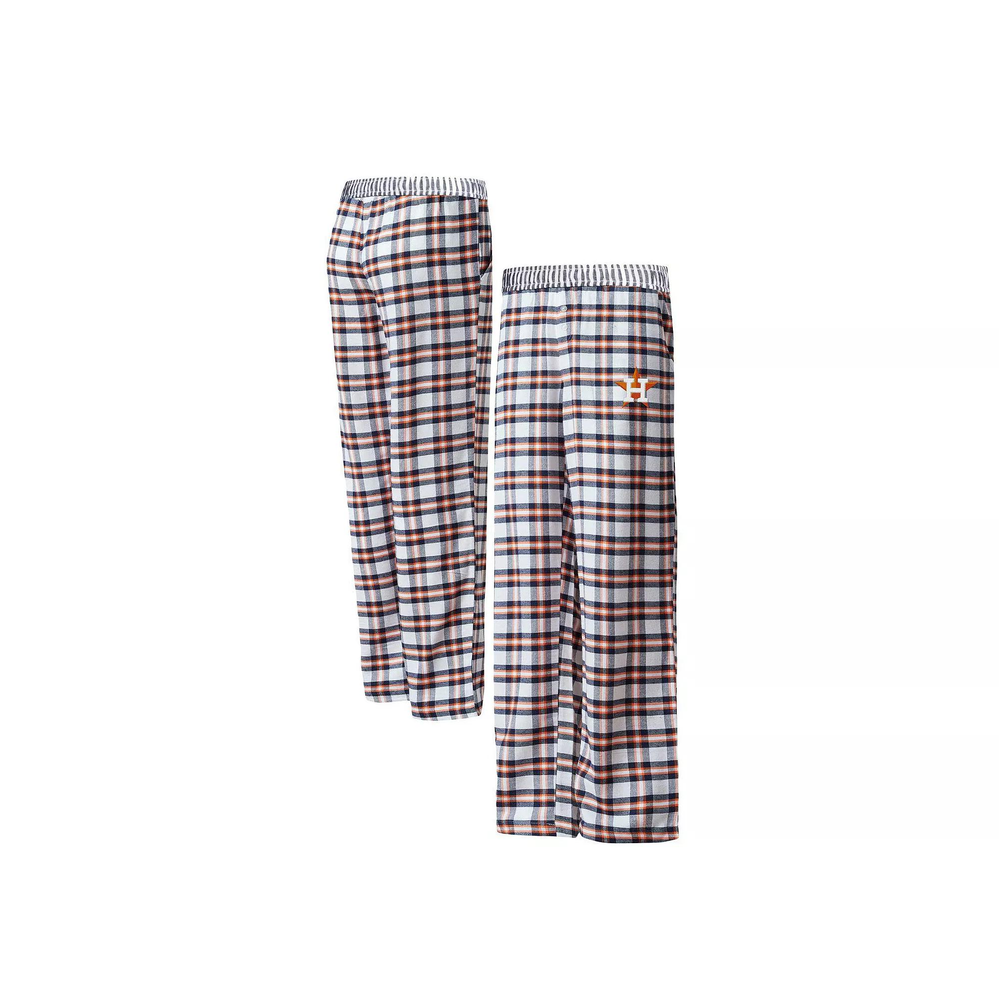 Women's Concepts Sport Navy/Orange Houston Astros Sienna Flannel Sleep Pants, Size: 3XL, Blue Product Image