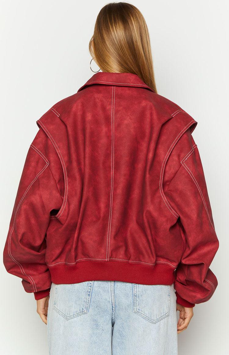 Lioness Vista Crimson Bomber Jacket Product Image