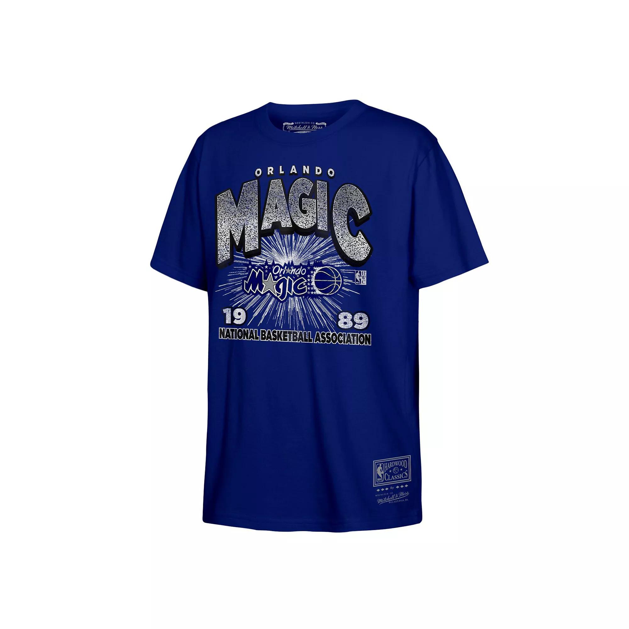 Men's Mitchell & Ness Blue Orlando Magic Hardwood Classics Vintage Hoopster T-Shirt, Boy's,  Product Image