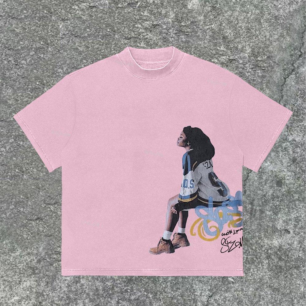 Vintage Sza Graphic Cotton T-Shirt Product Image