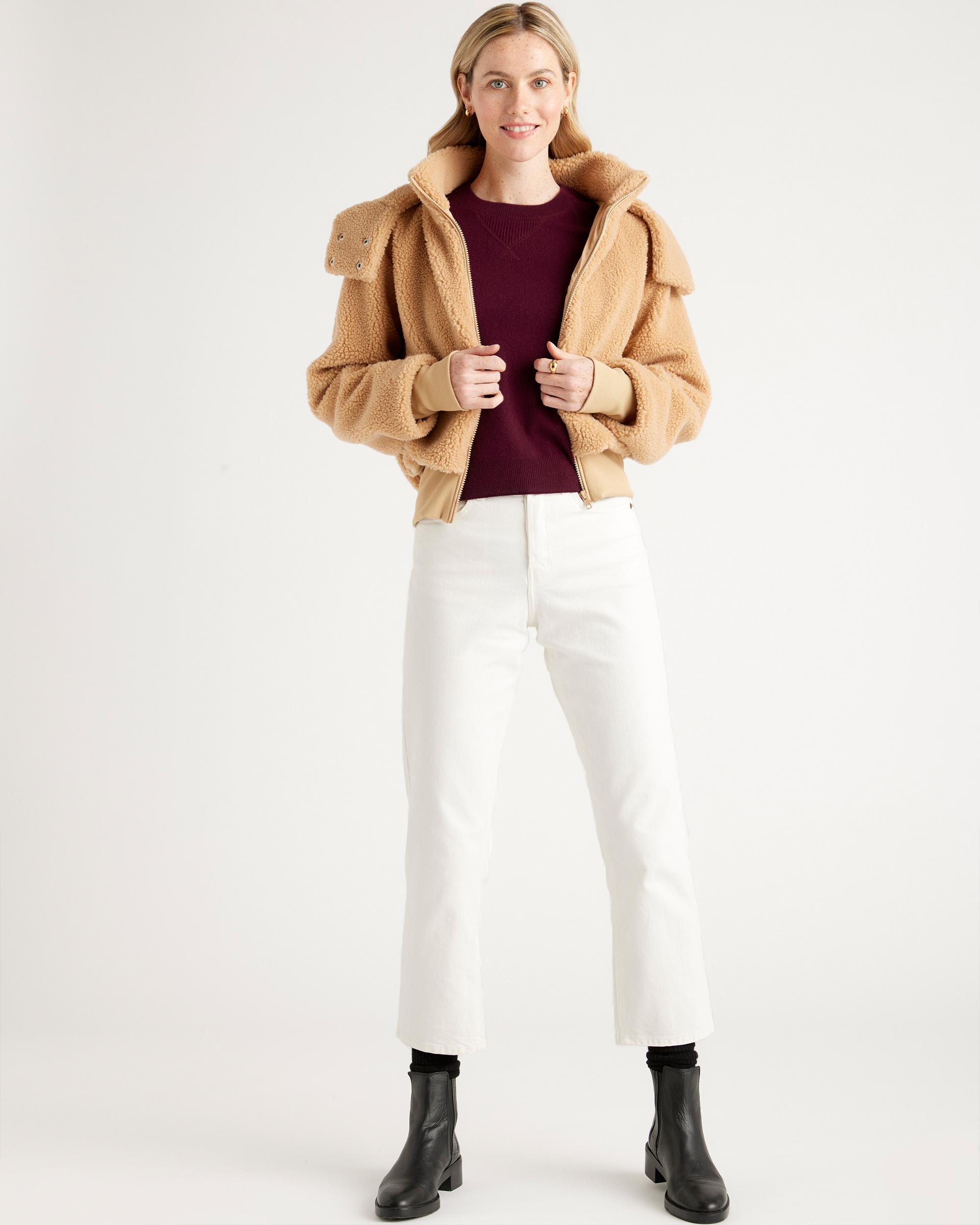 Quince | Women's Hooded Sherpa Jacket Size XS, 100% Polyester Product Image