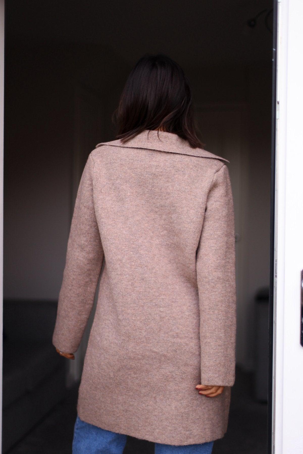 Chunky Mocha Cardigan Coat - FINAL SALE Female Product Image