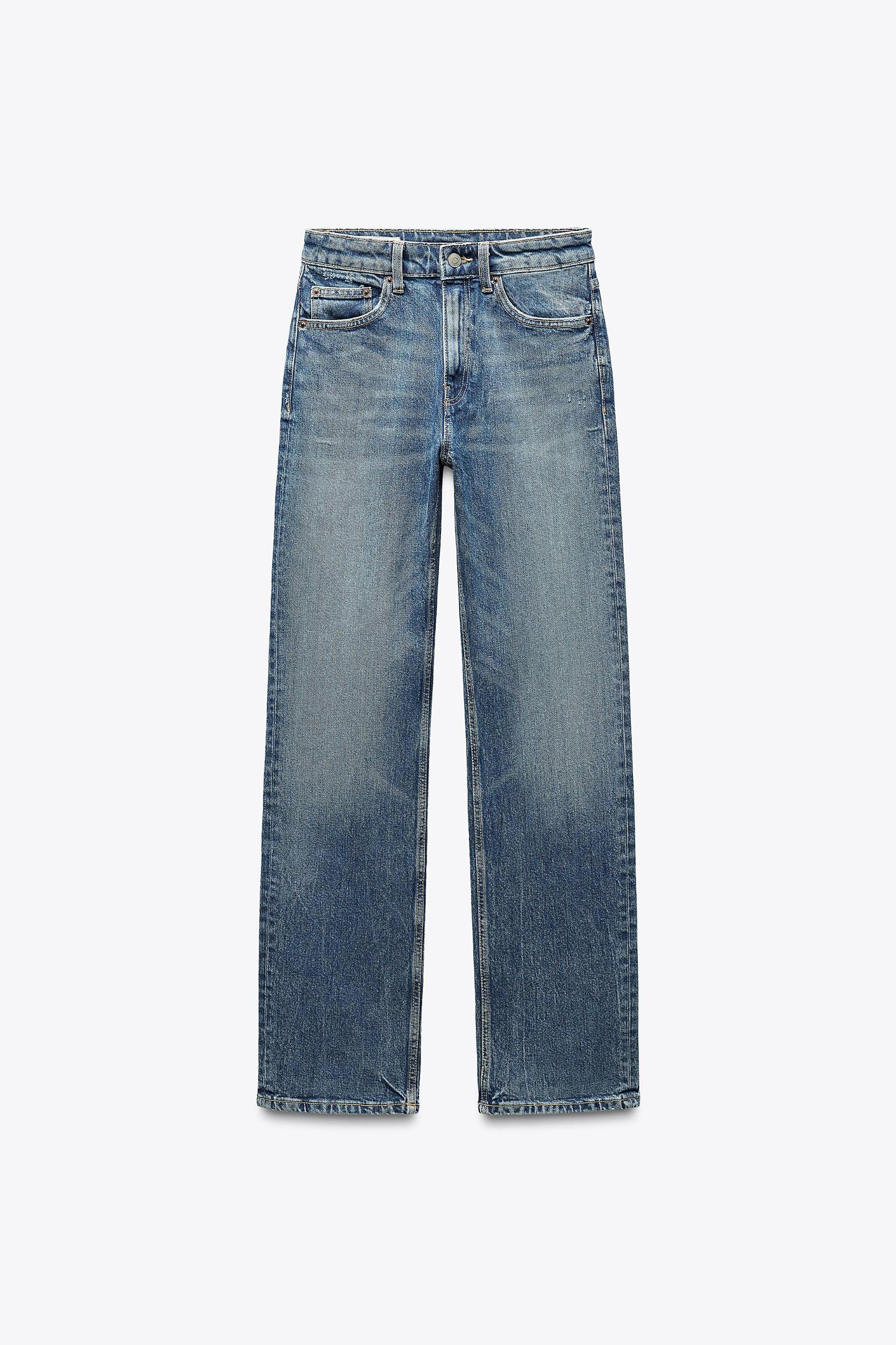 TRF STRAIGHT LEG JEANS WITH A HIGH WAIST Product Image