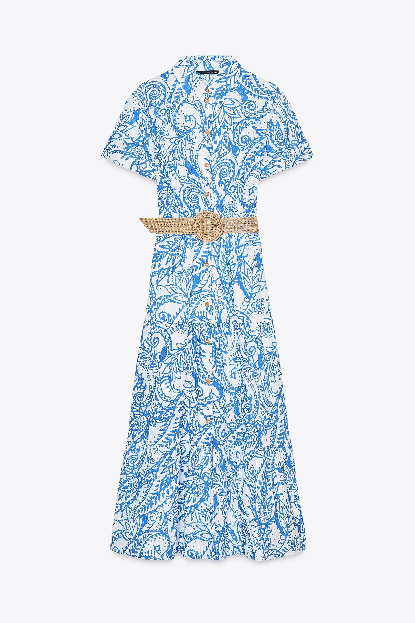 BELTED PRINTED SHIRT DRESS Product Image