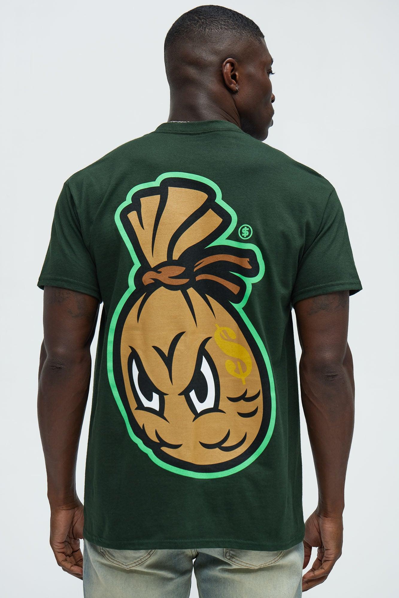 Secure The Bag Motto Short Sleeve Tee - Green Product Image
