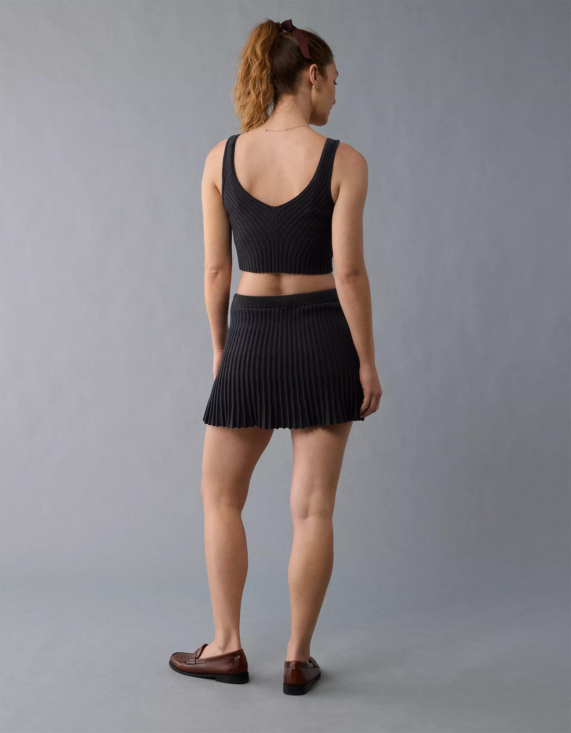 AE Ribbed Knit Mini Skirt Product Image