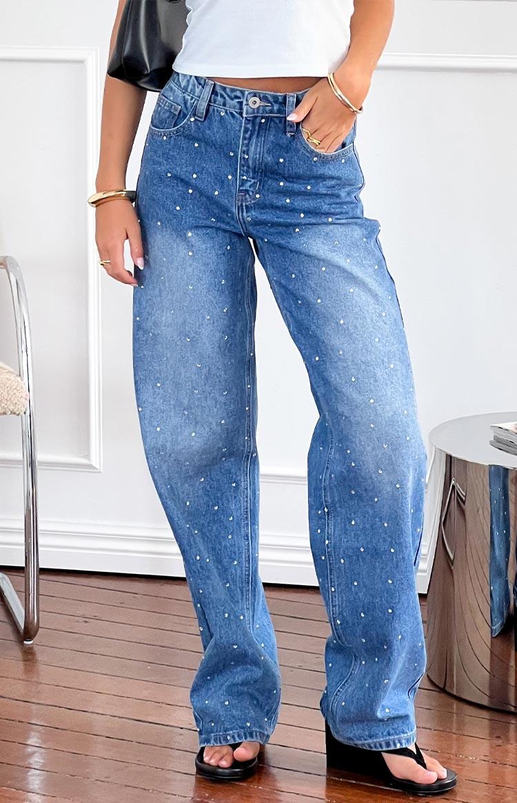 Sparks Mid Wash Denim Straight Leg Jeans Baby Girls Product Image