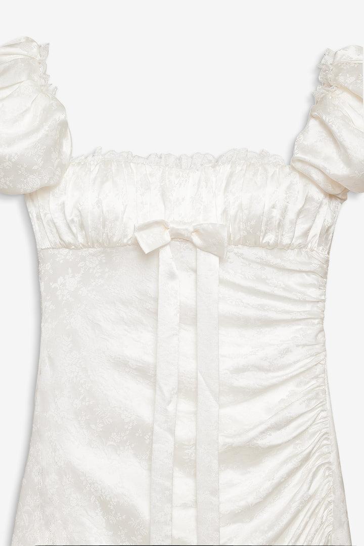 Aurelia Jacquard Gown — White Product Image