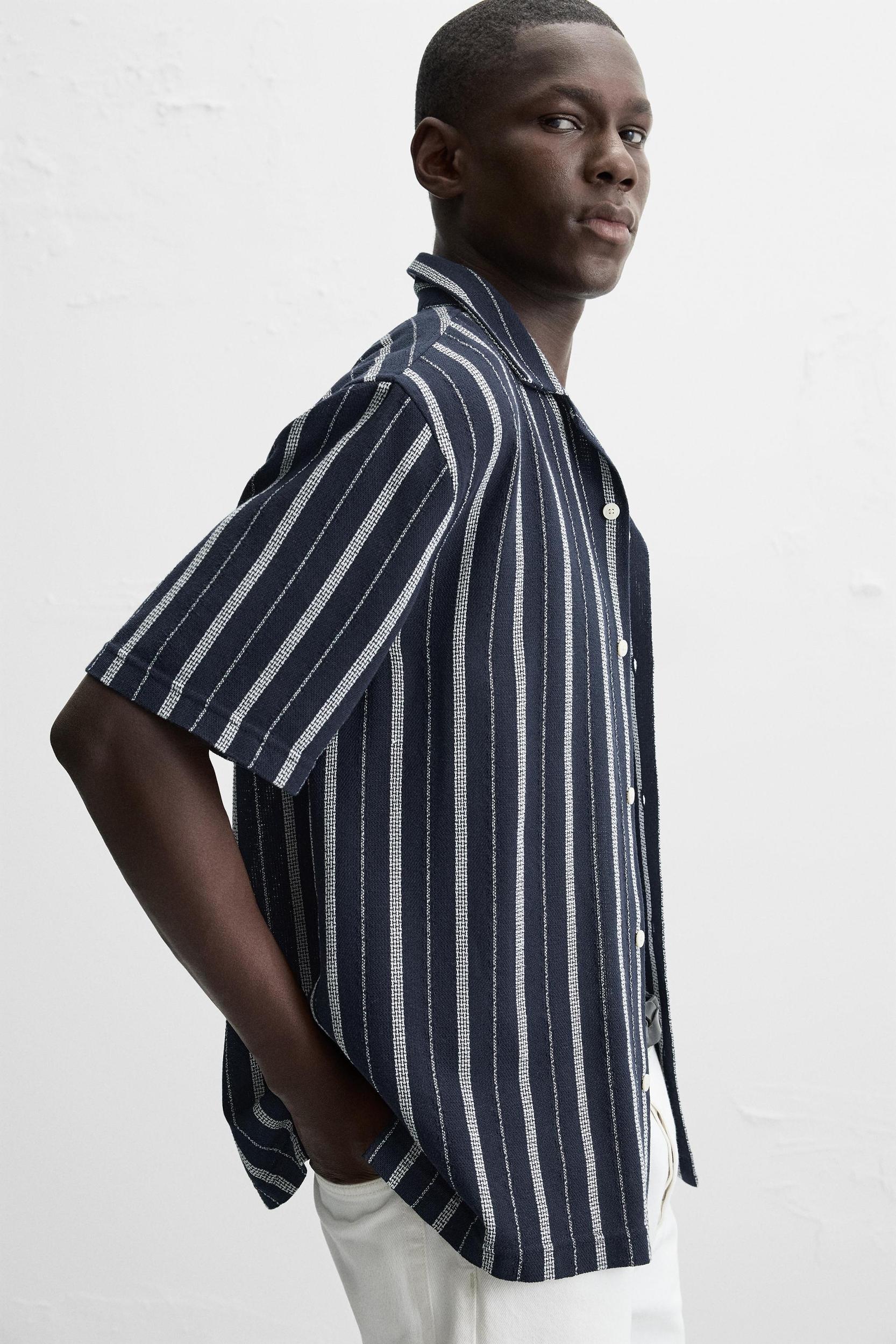 TEXTURED STRIPED SHIRT Product Image