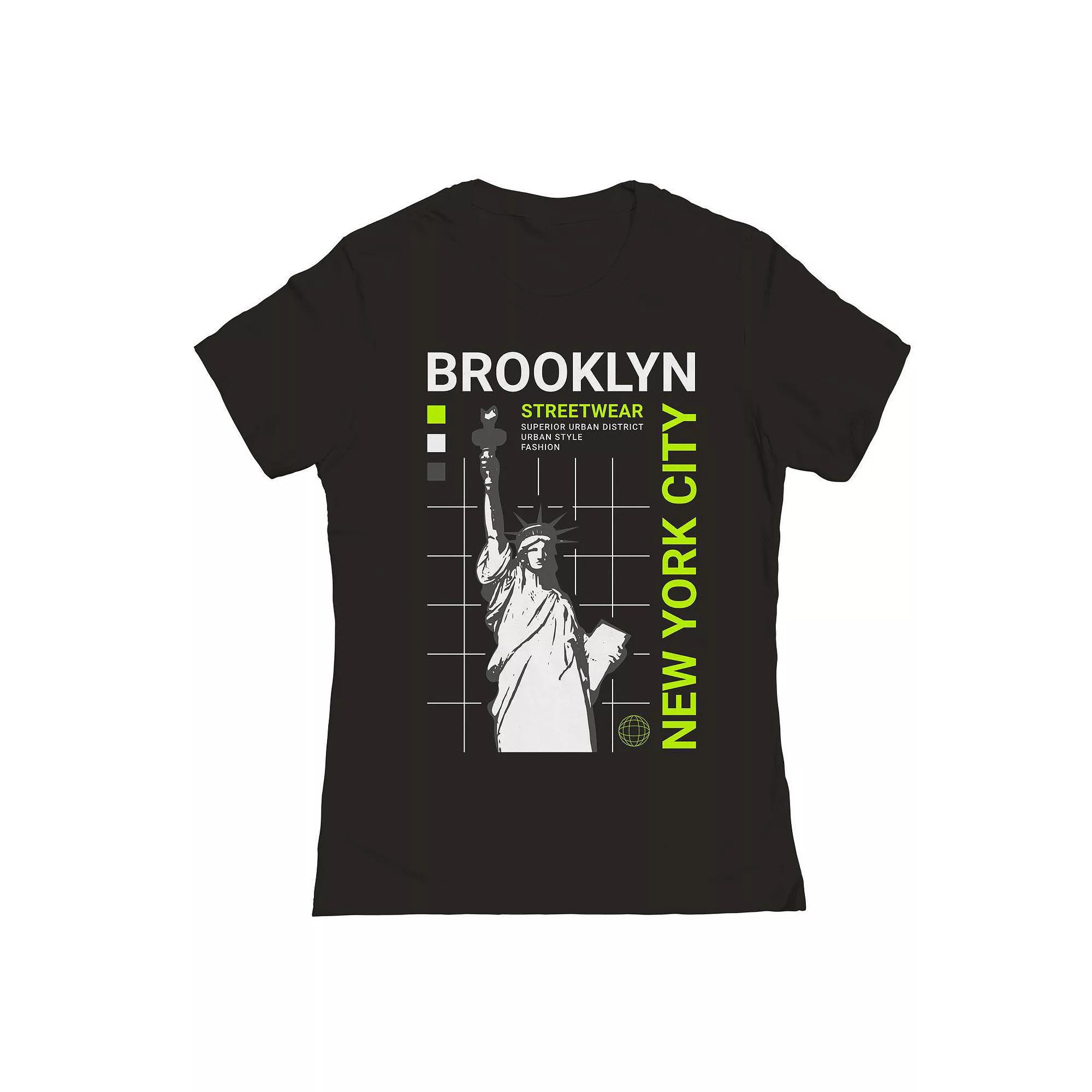 Junior's Brooklyn Statue NYC Graphic Tee, Women's,  Product Image