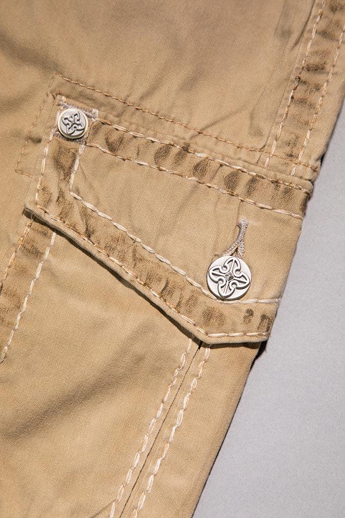 Khaki Cargo Shorts Male Product Image