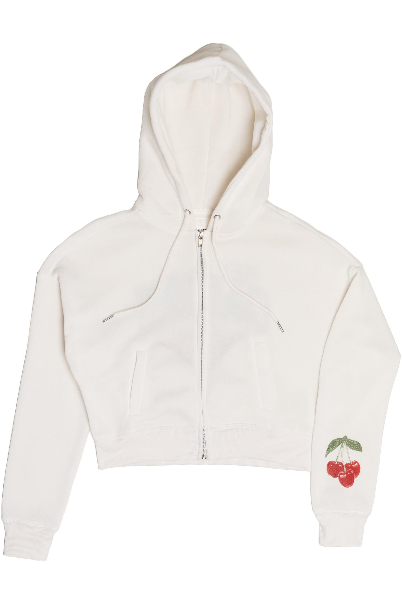 Cherries Cropped Zip-Up Sweatshirt Product Image