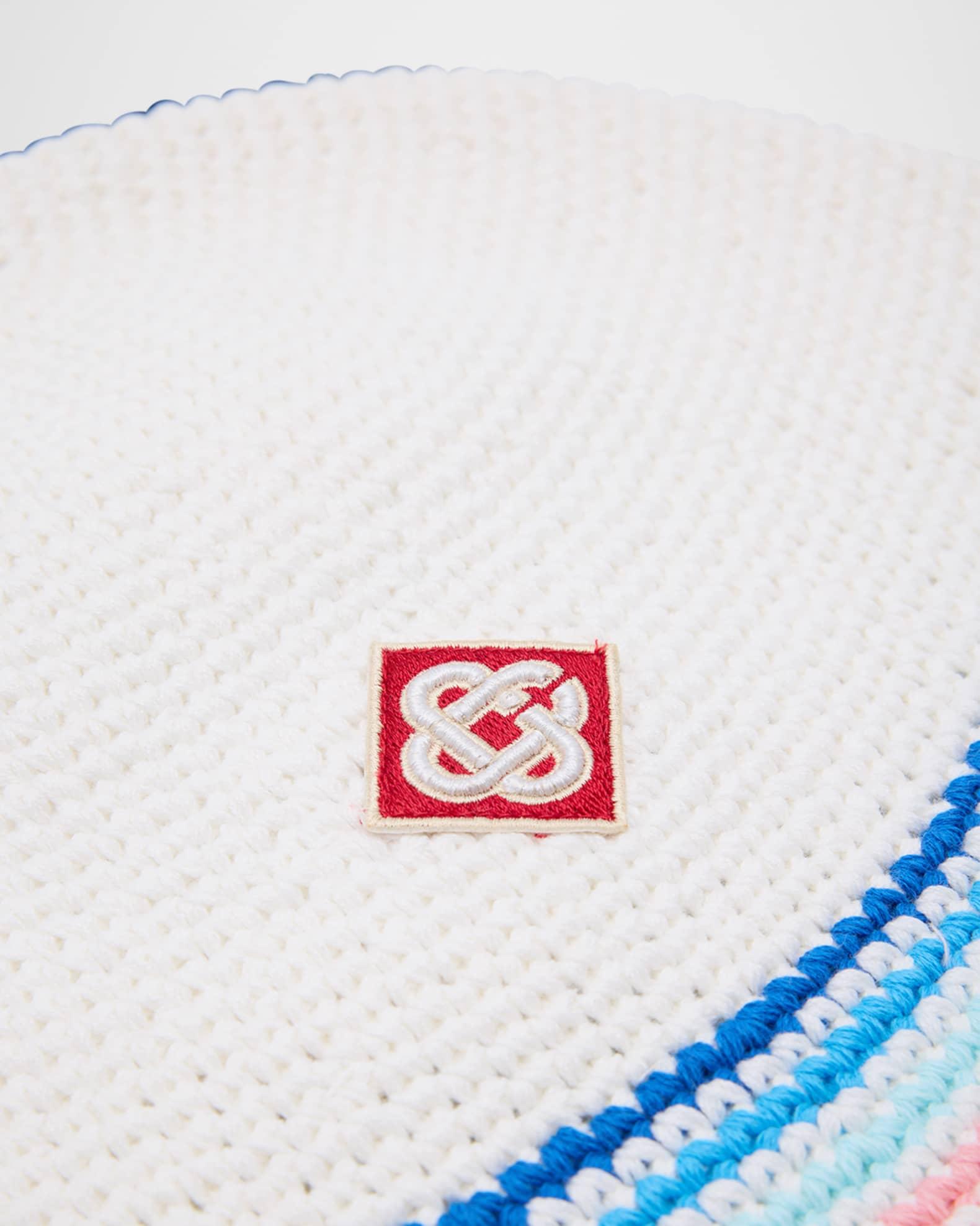 Men's Stripe Crochet Monogram Bucket Hat Product Image