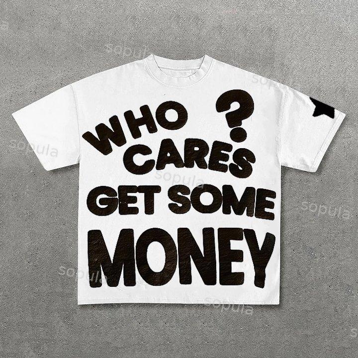 Chasing Money Graphic Print Cotton T-Shirt Product Image