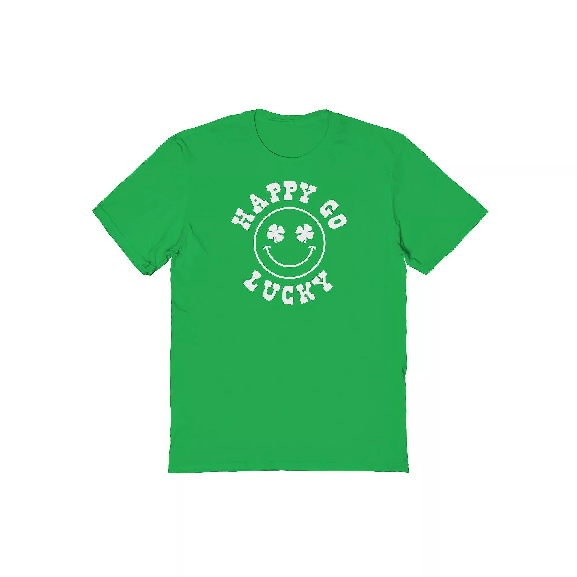 Men's St Patrick's Day Happy Go Lucky Graphic Tee,  Product Image
